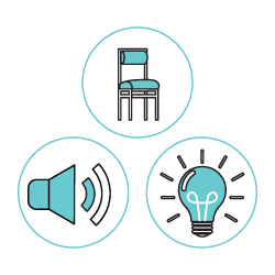 Make sure the environment is Deaf/Hard of Hearing friendly (Example: lighting, seating, minimizing background noise in the classroom, repeating what is said)